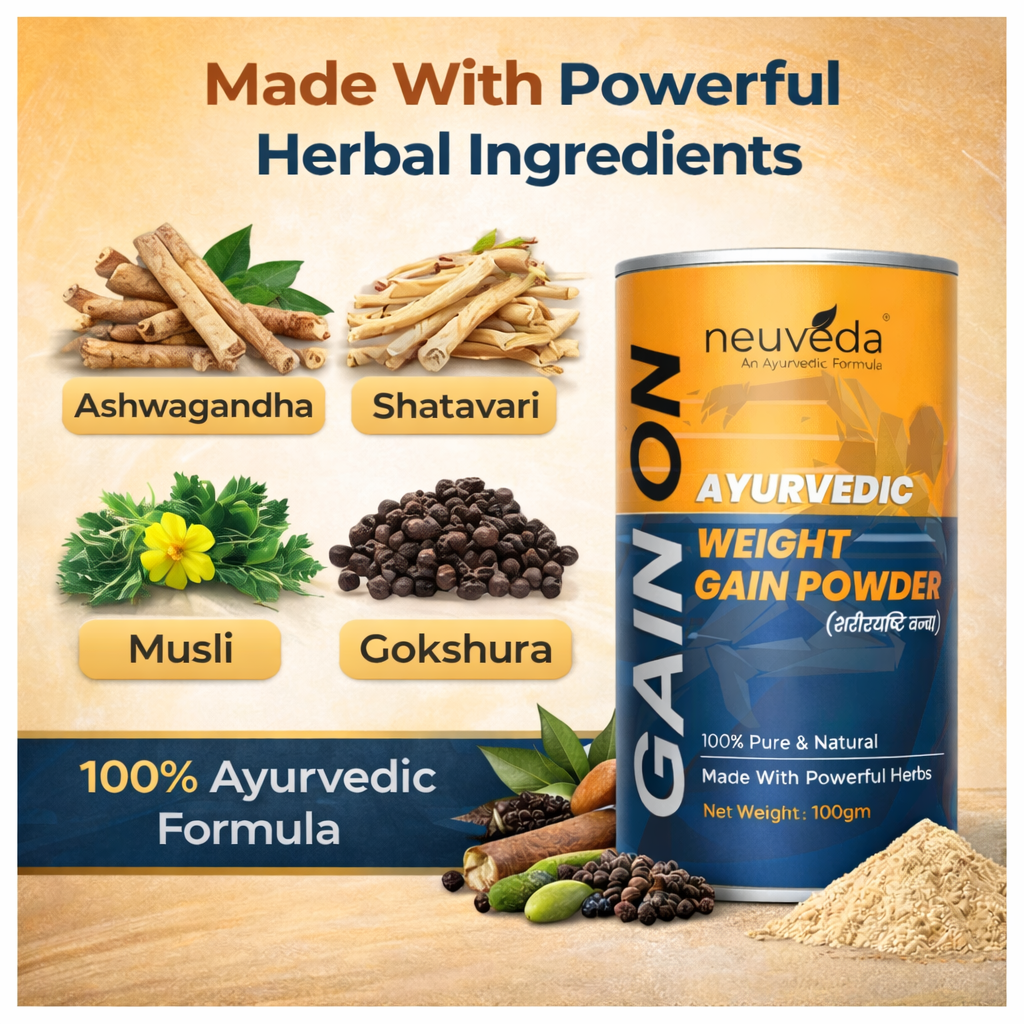 🏋️‍♂️ Gain On by Neuveda – Ayurvedic Weight Gain Powder